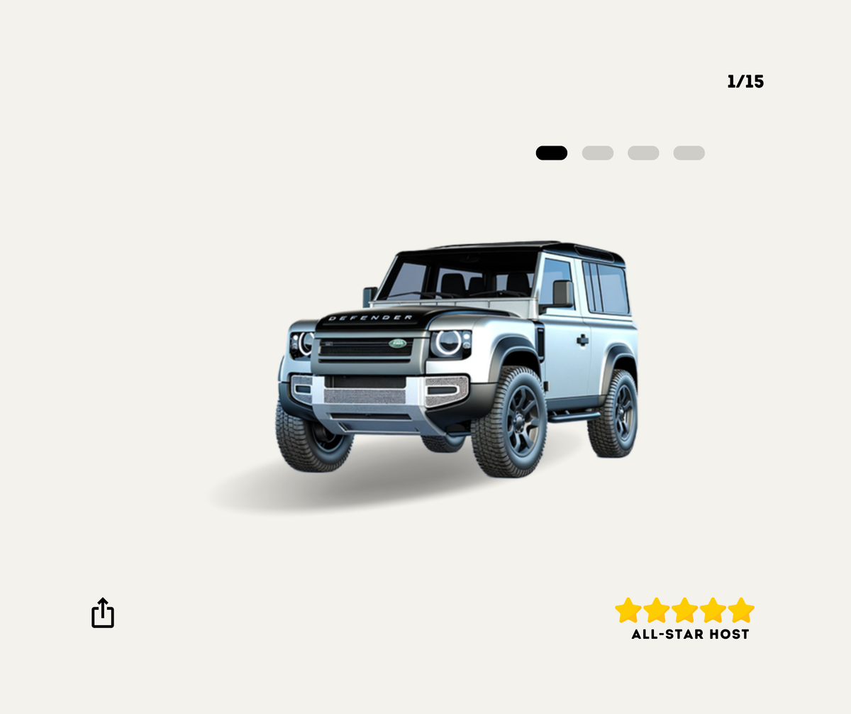 2021 Land Rover Defender 90 D300 X Metallic Silver — Car Rental Melbourne, AutoChimp™ Rentals